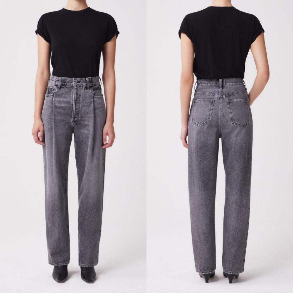 Agolde Fold Waistband High Rise Tapered Jean 27